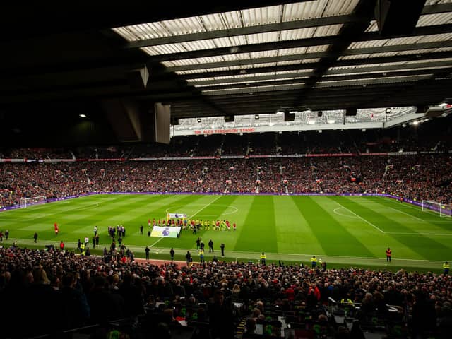 MANCHESTER, ENGLAND - APRIL 27:  General View prior to the Premier League match between Manchester United and Burnley FC at Old Trafford on April 27, 2024 in Manchester, United Kingdom. (Photo by Ash Donelon/Manchester United via Getty Images)