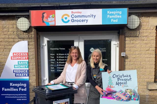 Nicola Larnach (left) the co-ordinator of Burnley Together and Daniella Steenbergen of the Burnley Community Grocery have announced the opening of a new facility offering affordable food and cost of living crisis help and support in the town centre