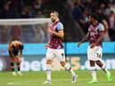 BURNLEY, ENGLAND - AUGUST 16: Jay Rodriguez of Burnley celebrates after scoring their team's first goal during the Sky Bet Championship between Burnley and Hull City at Turf Moor on August 16, 2022 in Burnley, England. (Photo by Clive Brunskill/Getty Images)