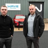 Sheldon Slater and Callum Ferguson, co-owners of Wave Motor Group in Whalley, Clitheroe. Photo: Kelvin Lister-Stuttard