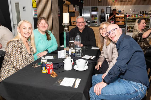 Diners enjoying the Waste Not Feast More event at Down At Town in Burnley Town Centre. Photo: Kelvin Lister-Stuttard