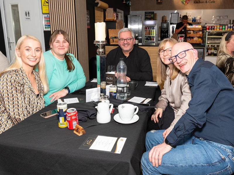 Diners enjoying the Waste Not Feast More event at Down At Town in Burnley Town Centre. Photo: Kelvin Lister-Stuttard