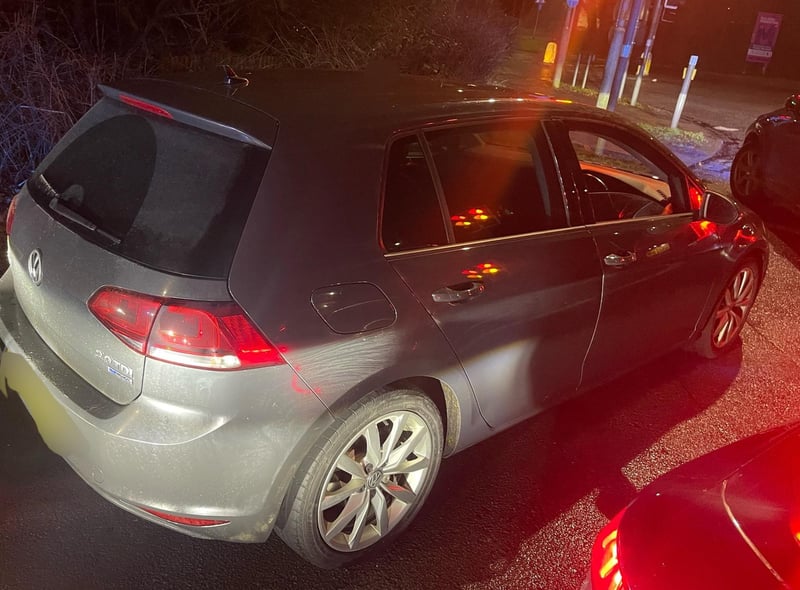 This stolen Volkswagen Golf was sighted on the M6 southbound by officers.
The vehicle was followed before being boxed in on Lostock Lane, Bamber Bridge to prevent a pursuit.
The driver was arrested and the vehicle will be returned to its rightful owner.