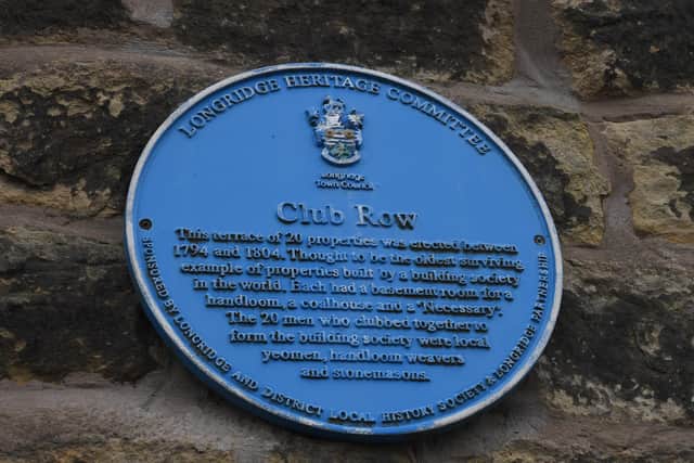 The plaque on Club Row   Photo: Neil Cross