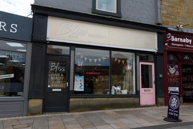The exterior of Bliss and Co in Burnley town centre, just one of many businesses facing an uncertain future as energy bills set to hit the roof