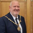 County Cllr Alan Cullens, just after receiving his chain of office