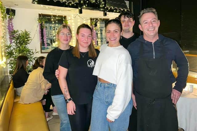 Sonia Ibrahim (centre) and her team at Burnley's Continentals restaurant