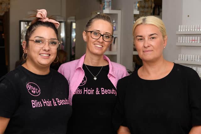 Burnley beauty salon owners (left to right) Danielle Coombe, Bekki Slater, Jenette Ingham are worried about the future as there is no cap on energy prices for businesses