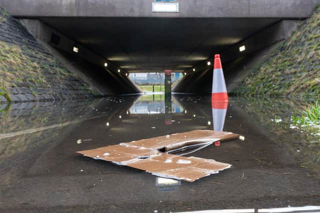 Flooding under the subway at Burnley Barracks. Photo: Kelvin Lister-Stuttard