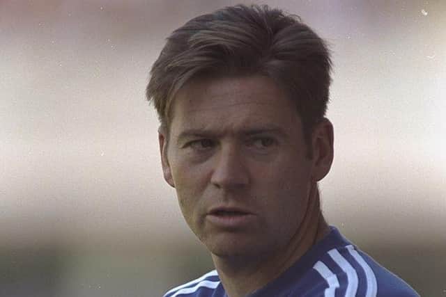 16 Aug 1997:  A portrait of Chris Waddle, the Burnley player manager watching his side during the Nationwide Division Two match against Gillingham at Turf Moor in Burnley, England. The game was drawn 0-0. \ Mandatory Credit: Allsport UK /Allsport