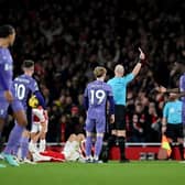 The defender was sent off for receiving two yellow cards against Arsenal and must serve a one-match ban.