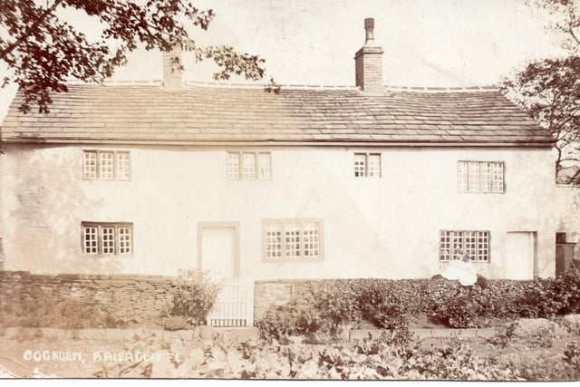 Higher Cockden, or “Pollard’s”. This image was taken about 1890. Notice the small mullioned windows of an early seventeenth century house, and the kitchen garden to the front