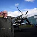 Alan Taylor (86) of Barrow enjoyed a flight in a Spitfire over Lancashire
