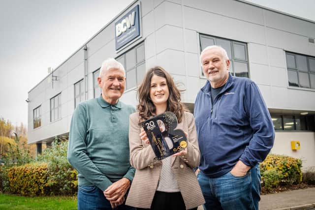 Claire Whelan of BCW, with joint founders and directors Andy Whelan (left) and Alec Cassie