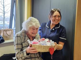 Big hearted care home residents have been making crocheted hearts to donate to the End of Life and Bereavement Team at East Lancashire Hospitals NHS Trust.