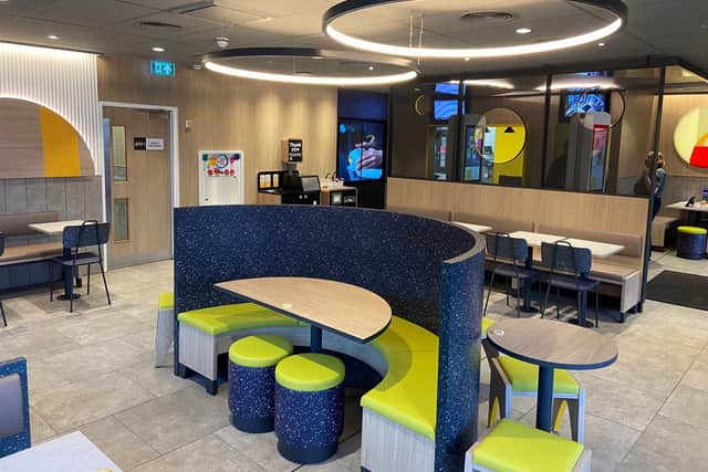 The swish interior of the Burnham Gate McDonald's in Burnley after its ‘Convenience of the Future’ conversion