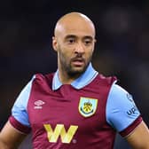 BURNLEY, ENGLAND - DECEMBER 16: Nathan Redmond of Burnley during the Premier League match between Burnley FC and Everton FC at Turf Moor on December 16, 2023 in Burnley, United Kingdom. (Photo by Marc Atkins/Getty Images)