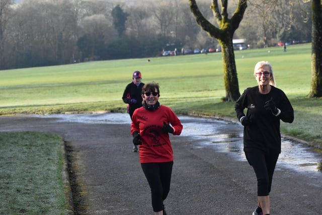 People making great strides at Burnley park run. Photo by George Webster