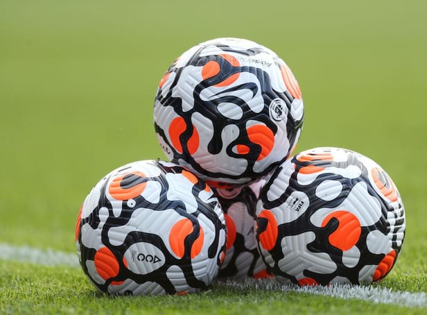Nike Strike Aerowsculpt Official Premier League match balls. (Photo by Lewis Storey/Getty Images)