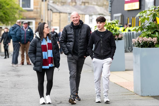 Burnley fans arrive at Turf Moor for the Premier League fixture with Wolverhampton Wanderers. Photo: Kelvin Lister-Stuttard