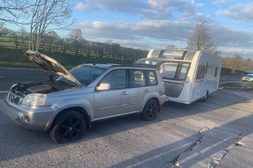This caravan had just been stolen from North Yorkshire when it was picked up in on the A59 near Gisburn by Lancashire Police.
The vehicle was stung by patrols before being stopped and the driver arrested.