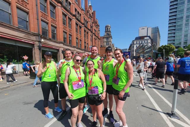 Some of the runners taking on the Great Manchester Run in aid of baby loss charity Friends of Serenity.