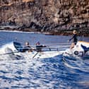 The Call to Earth team, with Emma onboard, will be out on the Atlantic ocean for New Year's Eve and New Year's Day. Credit: World's Toughest Row.