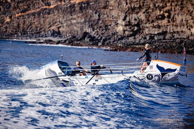The Call to Earth team, with Emma onboard, will be out on the Atlantic ocean for New Year's Eve and New Year's Day. Credit: World's Toughest Row.