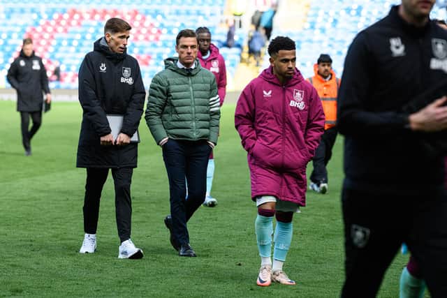 Scott Parker trudges off the Turf Moor pitch following the 2-0 defeat to Brighton. Photo: Kelvin Lister-Stuttard