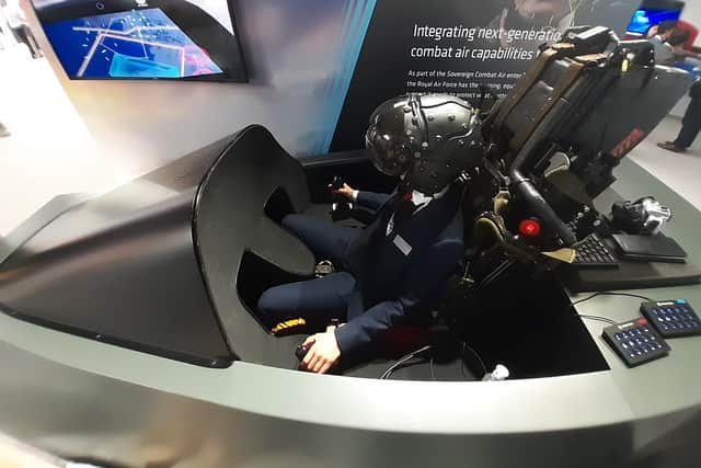 Also on display at Farnborough was new work on aircraft cockpit and helmet digital displays which owe much to computer gamines technology