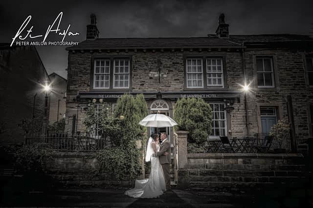 One of award winning photographer Peter Anslow's 'wow' shots taken at the wedding of Kevin Smith and Sarah Holden at The Lawrence Hotel in Padiham