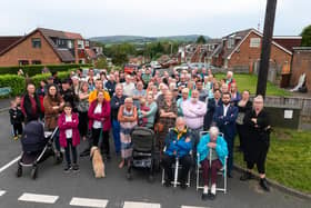 Residents of the Lower Manor Lane area in Burnley are unhappy with the brsk telegraph poles that have been erected. Photo: Kelvin Lister-Stuttard