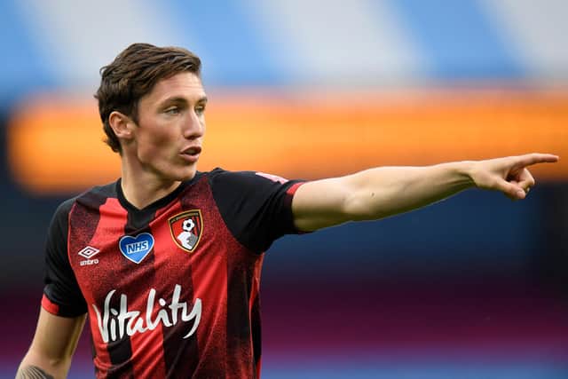MANCHESTER, ENGLAND - JULY 15: Harry Wilson of AFC Bournemouth looks on during the Premier League match between Manchester City and AFC Bournemouth at Etihad Stadium on July 15, 2020 in Manchester, England.