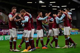 Chris Wood scored Burnley's winner as Sean Dyche's men came from 2-1 behind against Aston Villa to win 3-2.  (Photo by MOLLY DARLINGTON/POOL/AFP via Getty Images)