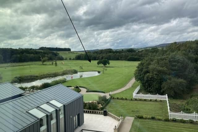 The proposed location of the solar array viewed from the Crow Wood Hotel In Burnley.