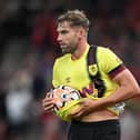 NOTTINGHAM, ENGLAND - SEPTEMBER 18:  Charlie Taylor of Burnley prepares to take a throw in during the Premier League match between Nottingham Forest and Burnley FC at City Ground on September 18, 2023 in Nottingham, England. (Photo by Shaun Botterill/Getty Images)