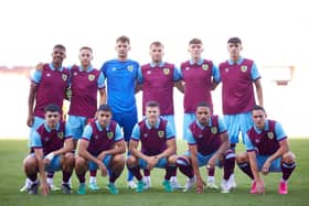 HUELVA, SPAIN - JULY 28: Players of Burnley FC pose for a team photo prior to a Pre Season Friendly Match between Real Betis and Burnley FC at Estadio Nuevo Colombino on July 28, 2023 in Huelva, Spain. (Photo by Fran Santiago/Getty Images)