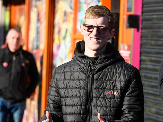 Burnley fans arrive at Turf Moor ahead of the Championship fixture with Blackburn Rovers which ended in a 3-0 victory for the Clarets. Photo: Kelvin Stuttard