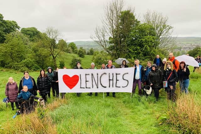 Residents are opposing plans to build new houses on the Lenches in Colne