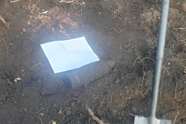 The First World War shell that was discovered in a Chatburn garden