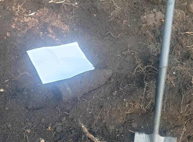 The First World War shell that was discovered in a Chatburn garden