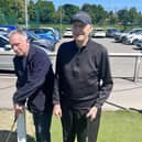 Geoff Bowell (left) and Stephen Bird played a course of Pitch and Putt as part of their Seize the Day.