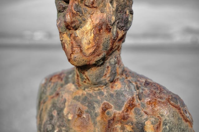 Frozen in time - a statue at Crosby Beach