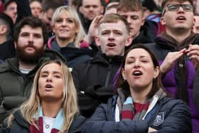 Burnley fans watch their team in action 

The EFL Sky Bet Championship - Norwich City v Burnley - Saturday 4th February 2023 - Carrow Road - Norwich