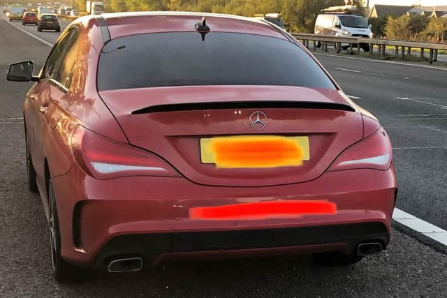 A motorist travelling on the M61 was caught driving under the influence of drugs for the second time in one month (Credit: Lancashire Police)