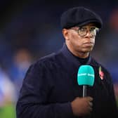 LEICESTER, ENGLAND - OCTOBER 27: Ian Wright, pundit for ITV sport ahead of the UEFA Womens Nations League match between England and Belgium at The King Power Stadium on October 27, 2023 in Leicester, England. (Photo by Catherine Ivill/Getty Images)