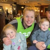 Aaron Holt with his wife Laura and their children Jonah and Ruby. Jonah has a rare condition known as TSC and this year Aaron is taking on multiple 10k challenges in a bid to raise £10,000 for the charity that supports them