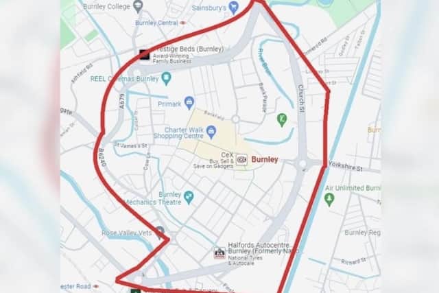 The Section 34 order will be in place across Burnley town centre until 11pm