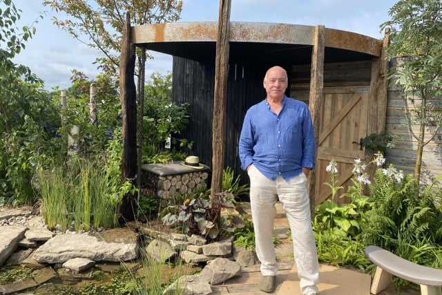 David Williams of Leyland pictured in his garden 'Paradise Found'. David was one of the winners of a RHS and BBC local radio competition to design a planet friendly garden. Photo: Fiona Finch