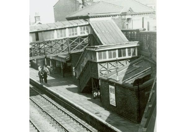 Burnley Barracks Railway Station c1950. Credit: Lancashire County Council